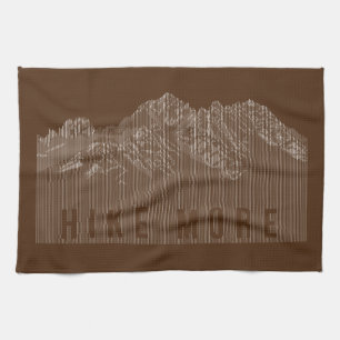 Hike More Mountains White Kitchen Towel