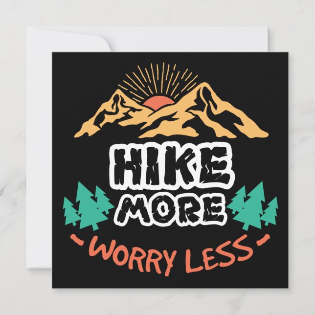 Hike More Mountains Worry Less Card (Front)