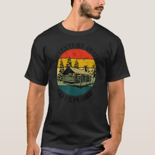 Hike More Worry Less Adventure Awaits Go Exploring T-Shirt