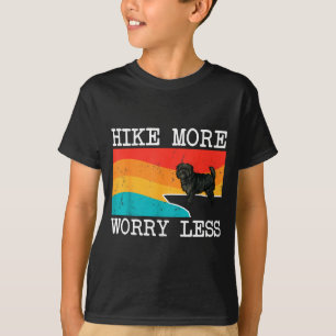 Hike more worry less affenpinscher graphic hiking  T-Shirt