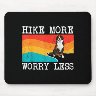 Hike more worry less bernese mountain dog graphic mouse pad