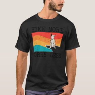 Hike More Worry Less Bull Terrier Graphic Hiking T-Shirt