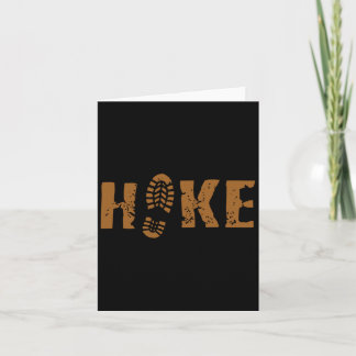 Hike More Worry Less Funny Outdoor Mountain Humour Card