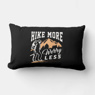 Hike More Worry Less Lumbar Pillow