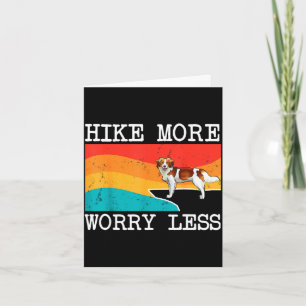 Hike more worry less nederlandse kooikerhondje dog card