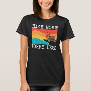Hike More Worry Less Silky Terrier Graphic Hiking T-Shirt