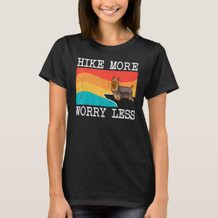 Hike More Worry Less Silky Terrier Graphic Hiking T-Shirt