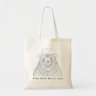 Hike More Worry less / Smiling Bear Tote Bag
