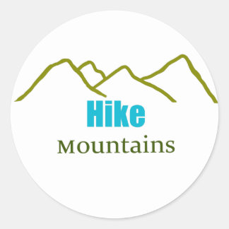 Hike Mountains Simplistic Silhouette Sticker
