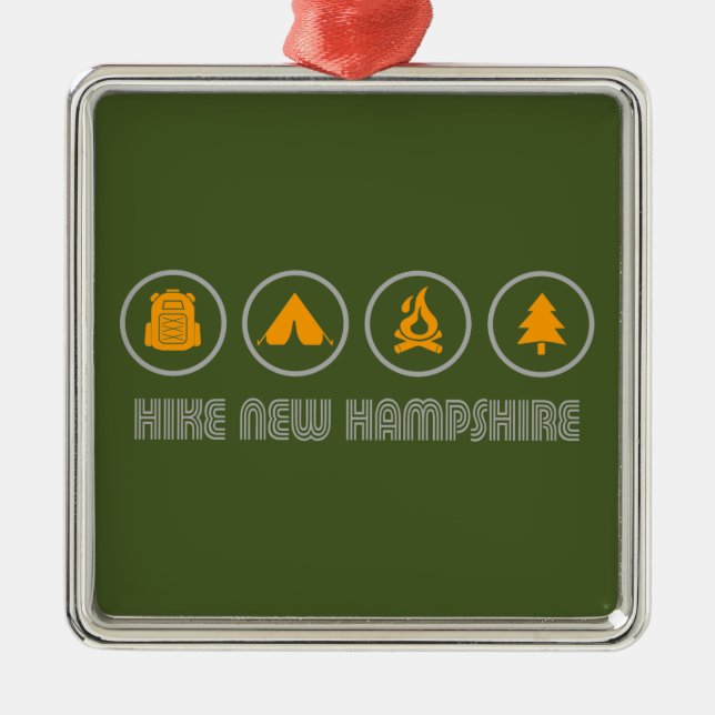 Hike New Hampshire Metal Ornament (Front)