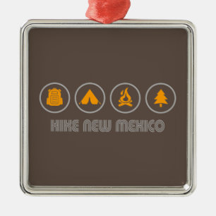 Hike New Mexico Metal Ornament