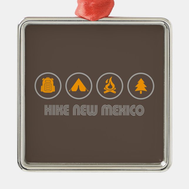 Hike New Mexico Metal Ornament (Front)