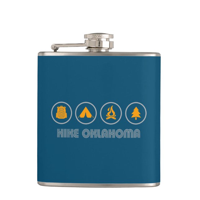 Hike Oklahoma Hip Flask (Front)