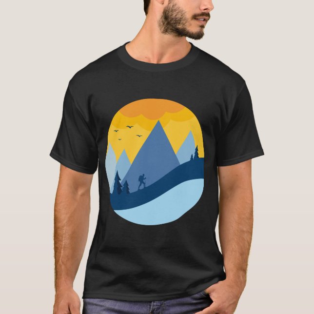 Hike On The Mountain Adventure  T-Shirt (Front)