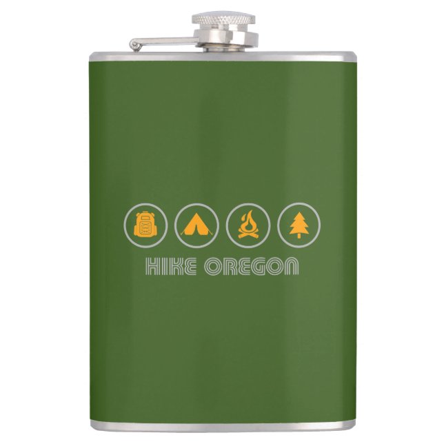 Hike Oregon Hip Flask (Front)
