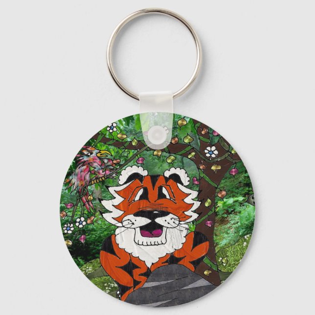 Hike Our Planet Eco-Team Tgrr Tiger Apparel  Gifts Keychain (Front)