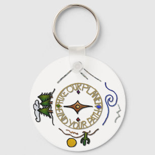 Hike Our Planet Hiker's Soul Compass Keychain