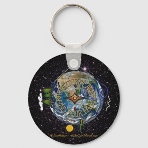 Hike Our Planet Hiker's Soul Compass Space Keychain