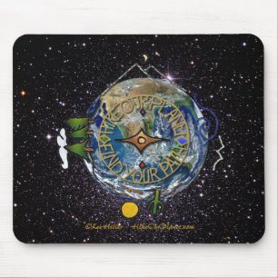 Hike Our Planet Hiker's Soul Compass Space Mouse Pad