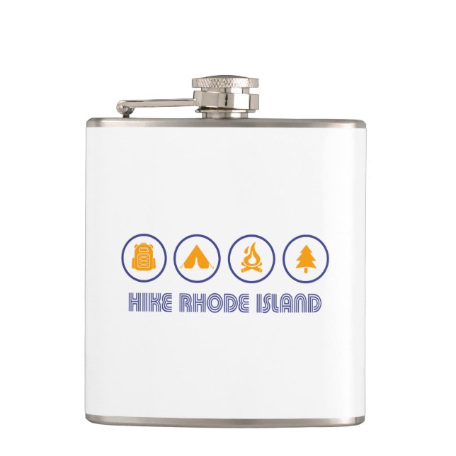 Hike Rhode Island Hip Flask (Front)