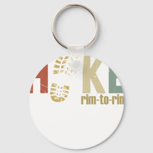 Hike rim to rim funny camping 2 keychain