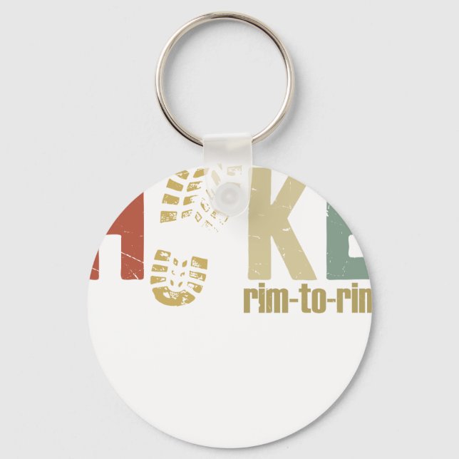 Hike rim to rim funny camping 2 keychain (Front)