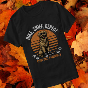 Hike, Sniff, Repeat Hiking Golden Retriever T-Shirt