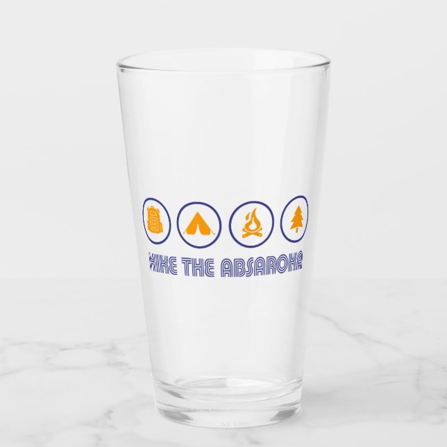 Hike The Absaroka Mountains Glass (Front)