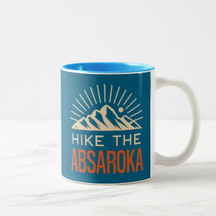 Hike The Absaroka Mountains Sunburst Two-Tone Coffee Mug