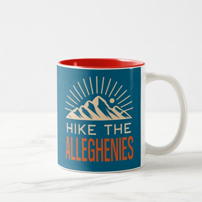 Hike The Allegheny Mountains Sunburst Two-Tone Coffee Mug (Right)