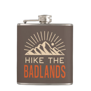 Hike The Badlands Sunburst Hip Flask