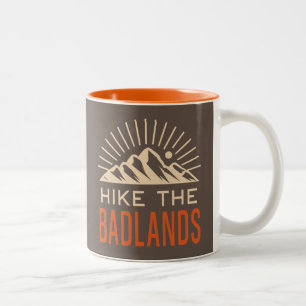 Hike The Badlands Sunburst Two-Tone Coffee Mug