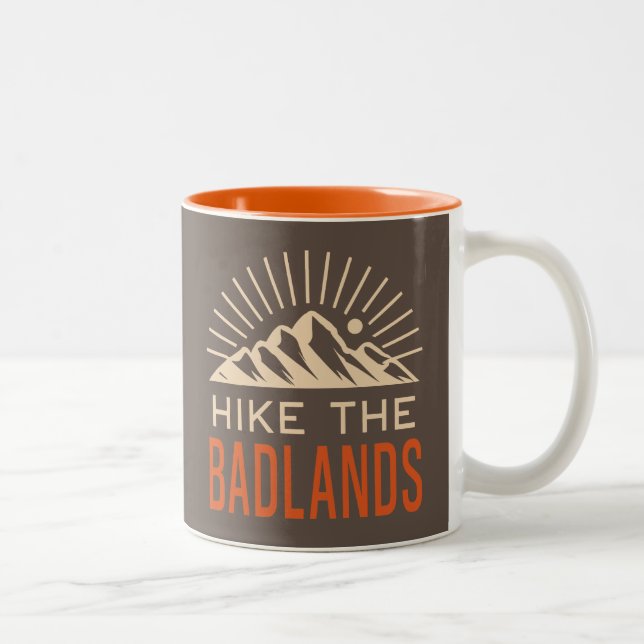 Hike The Badlands Sunburst Two-Tone Coffee Mug (Right)