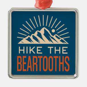 Hike The Beartooths Sunburst Metal Ornament