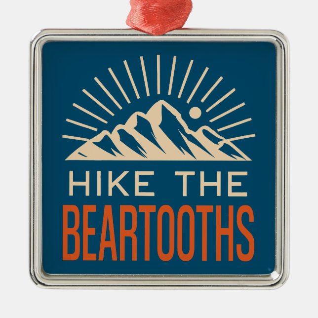 Hike The Beartooths Sunburst Metal Ornament (Front)