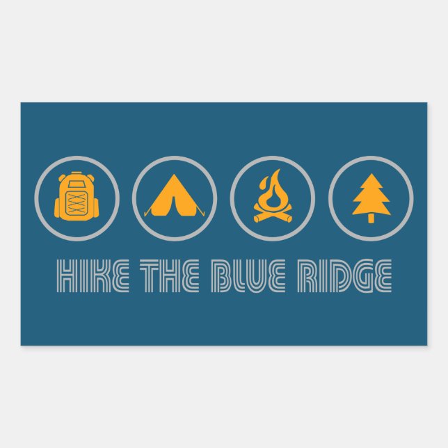 Hike The Blue Ridge Mountains Sticker (Front)
