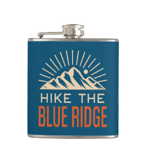 Hike The Blue Ridge Mountains Sunburst Hip Flask