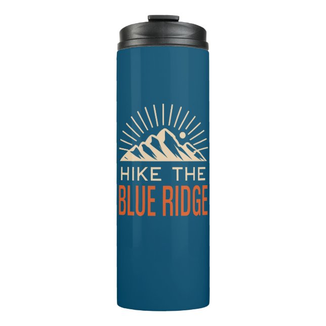 Hike The Blue Ridge Mountains Sunburst Thermal Tumbler (Front)