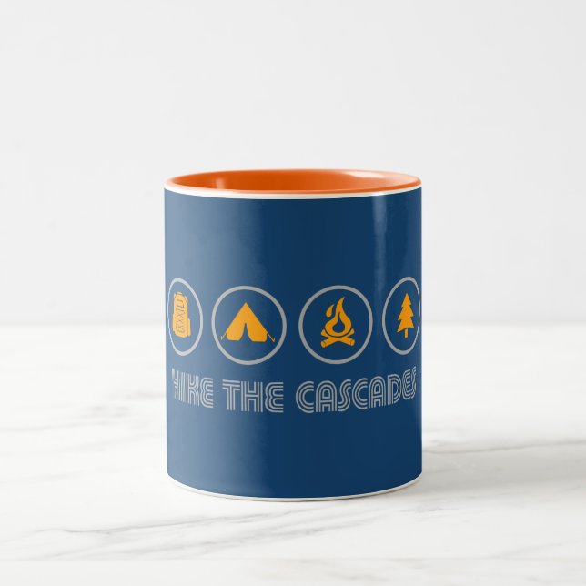 Hike The Cascades Two-Tone Coffee Mug (Center)