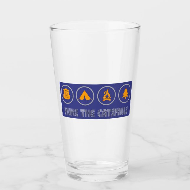 Hike The Catskills New York Glass (Front)