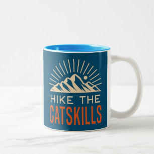 Hike The Catskills New York Sunburst Two-Tone Coffee Mug