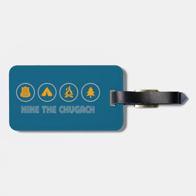 Hike The Chugach Mountains Alaska Luggage Tag (Back Horizontal)