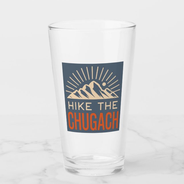 Hike The Chugach Mountains Sunburst Glass (Front)