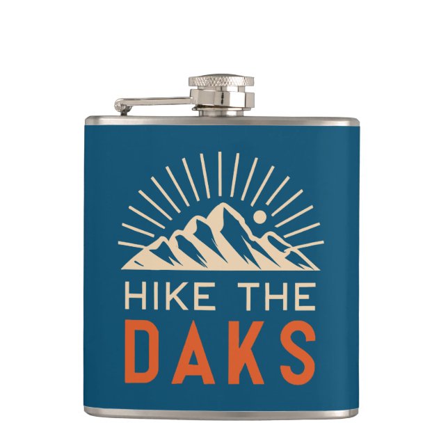 Hike The Daks Sunburst Hip Flask (Front)