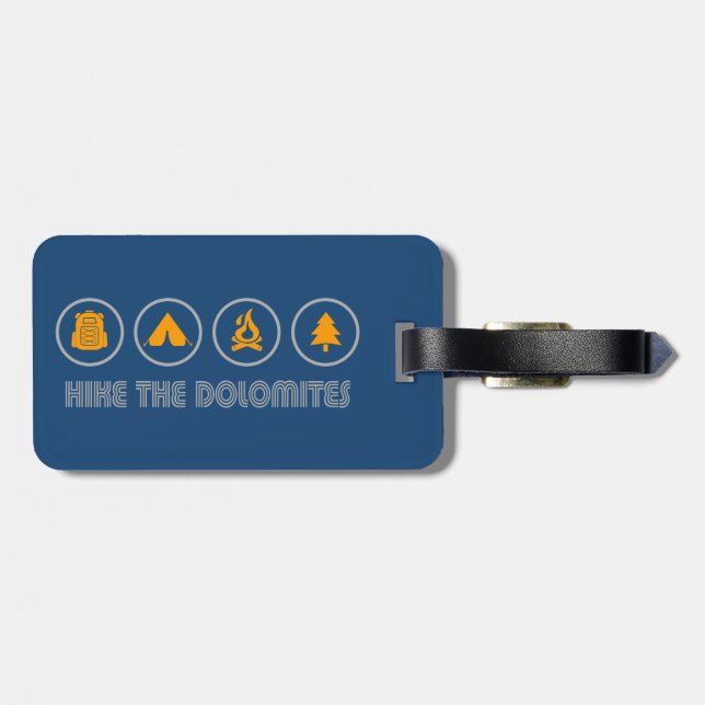 Hike The Dolomites Italy Luggage Tag (Back Horizontal)