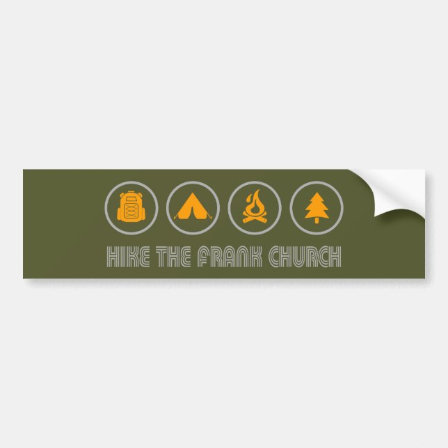 Hike The Frank Church Wilderness Idaho Bumper Sticker (Front)