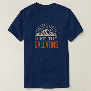 Hike The Gallatin Mountains Sunburst T-Shirt