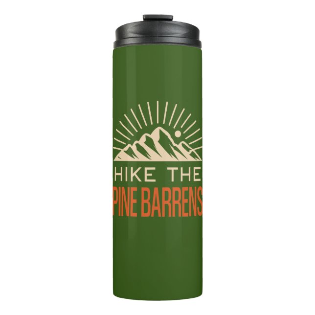 Hike The Pine Barrens New Jersey Sunburst Thermal Tumbler (Front)