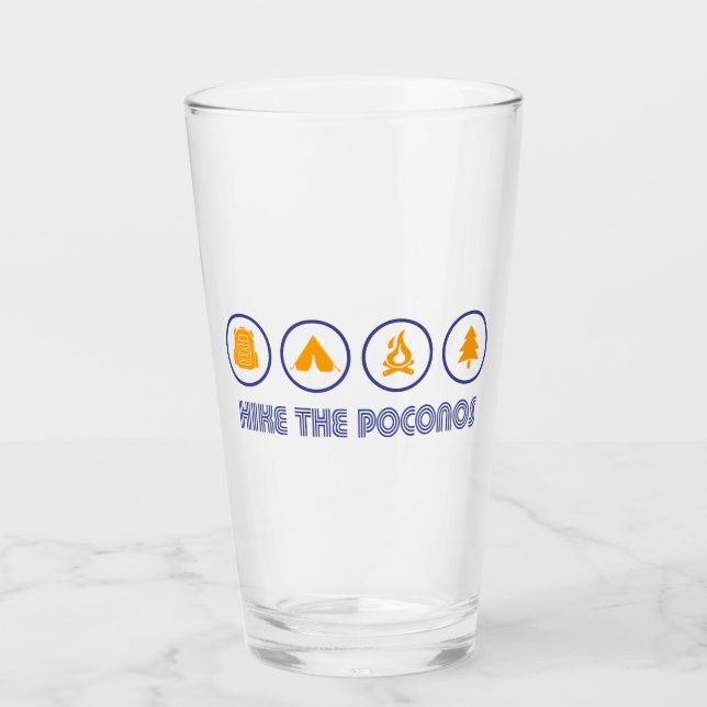 Hike The Poconos Glass (Front)