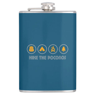 Hike The Poconos Hip Flask